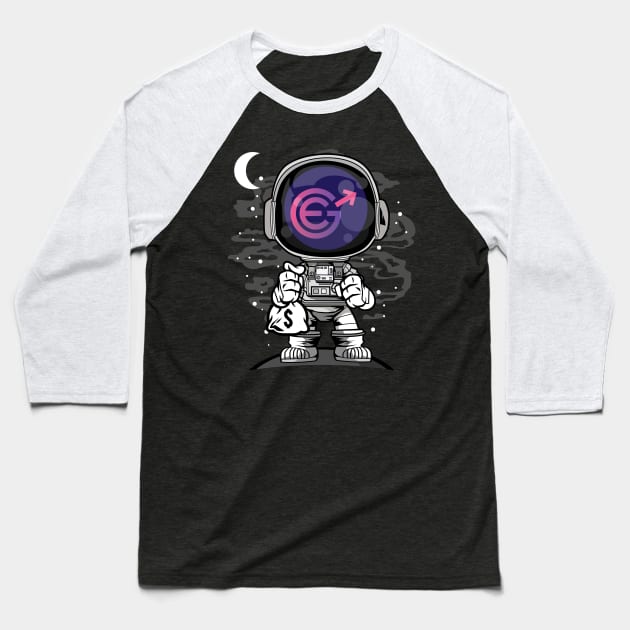 Astronaut Evergrow Crypto EGC Coin To The Moon Crypto Token Cryptocurrency Wallet Birthday Gift For Men Women Kids Baseball T-Shirt by Thingking About